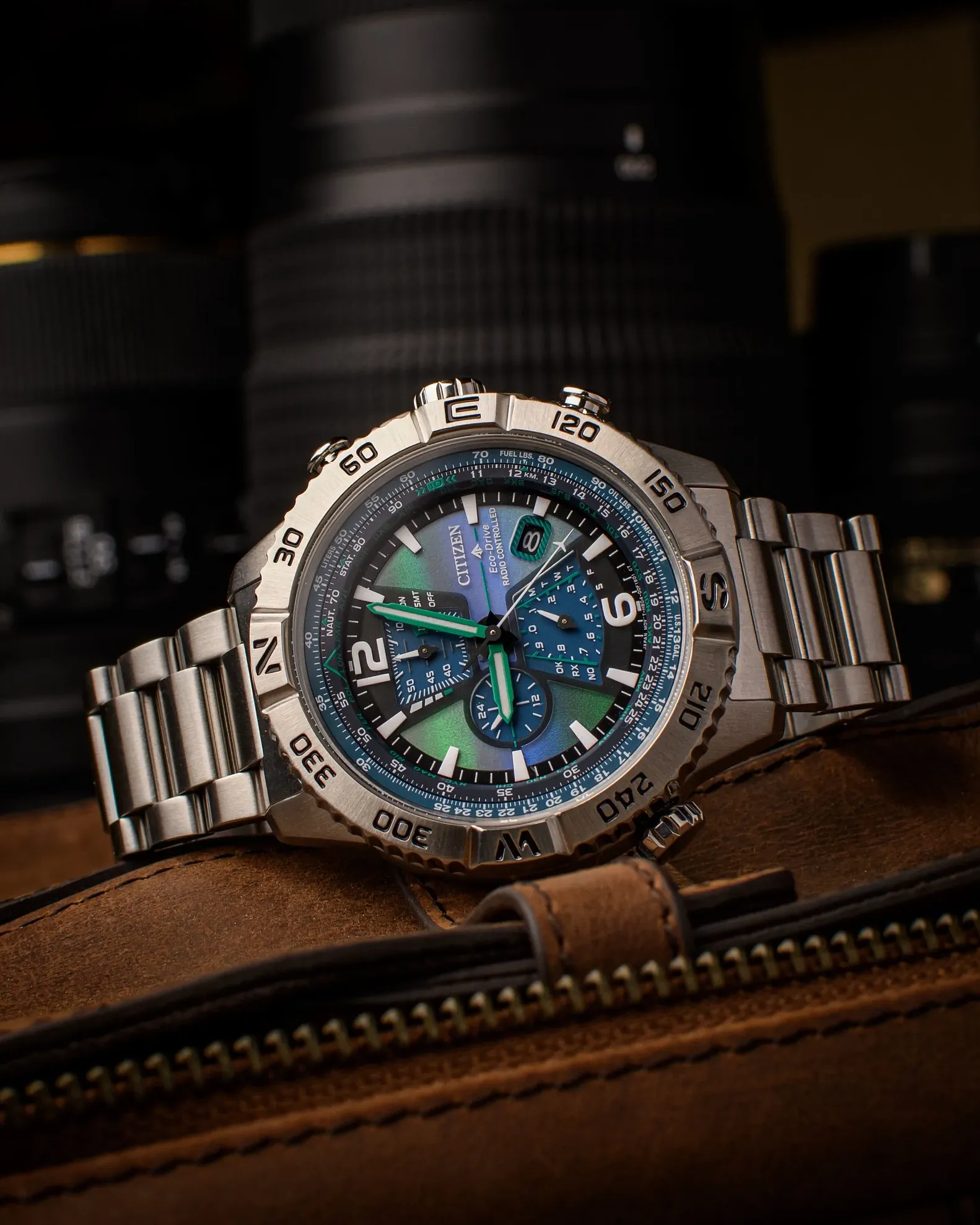 Promaster Navihawk A-T Blue Dial Stainless Steel Bracelet AT8220